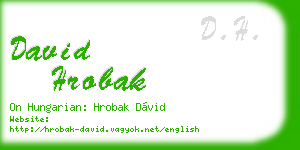 david hrobak business card