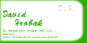 david hrobak business card